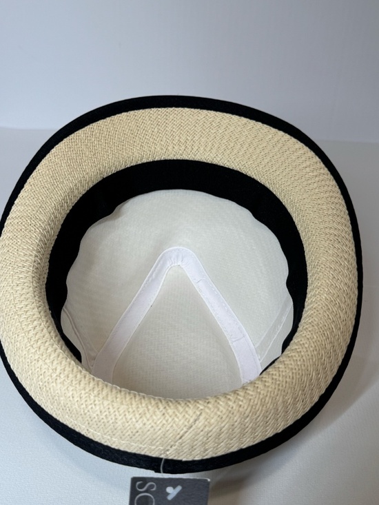Scala Pronto NWT Toyo Straw Fedora Hat Black Ribbon & Flower One Size main image 4